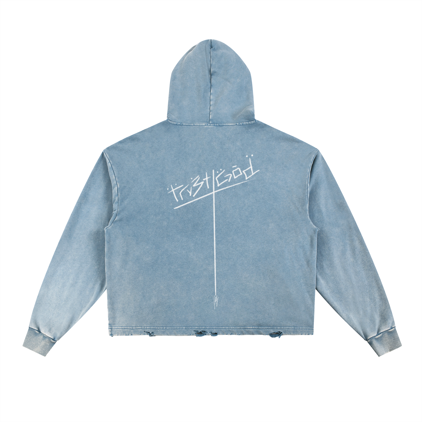 Love Yourself Frayed-Hem Hoodie